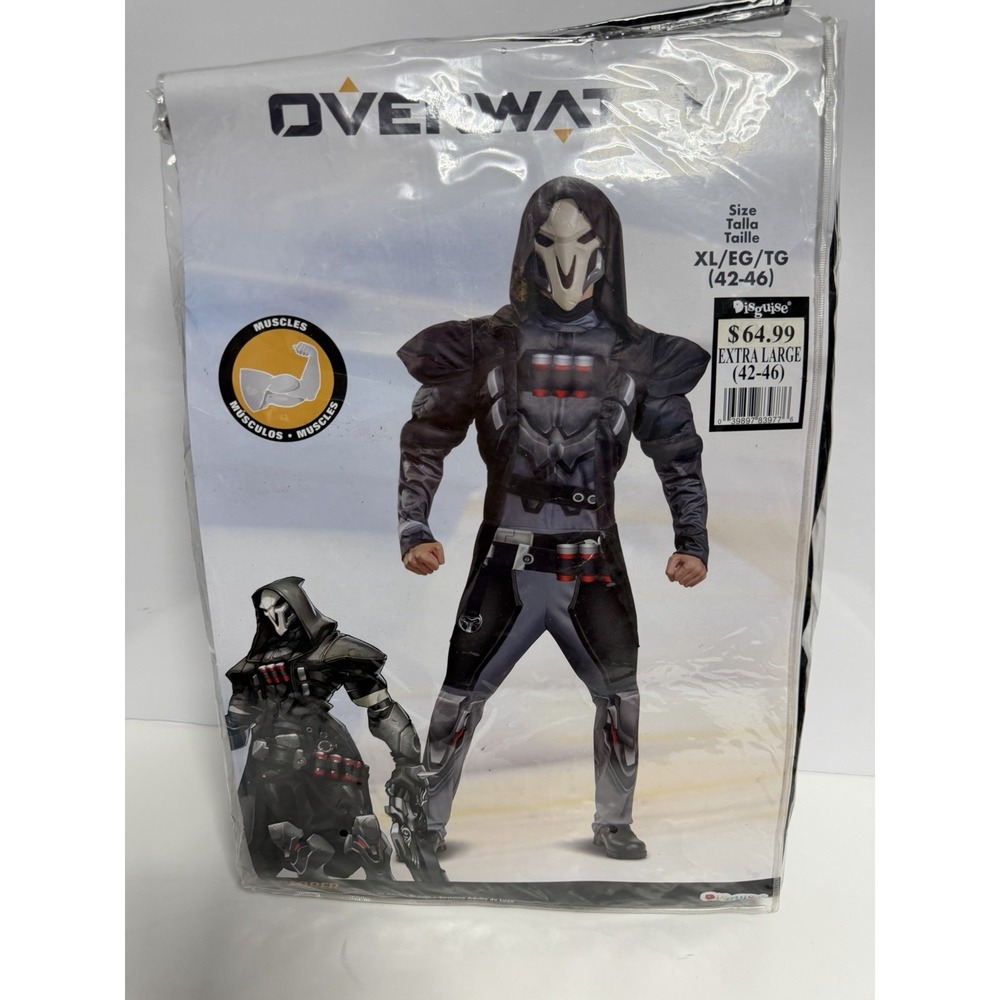 Halloween Unisex Adult ComicCon XL 42-46 Overwatch Reaper Deluxe Costume H-2